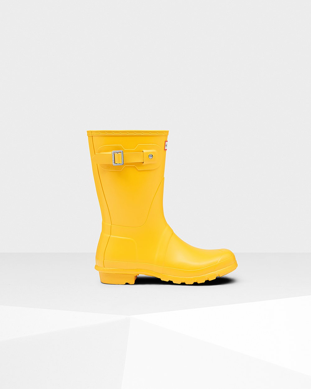 Womens Short Rain Boots - Hunter Original (10ONCVGHQ) - Yellow